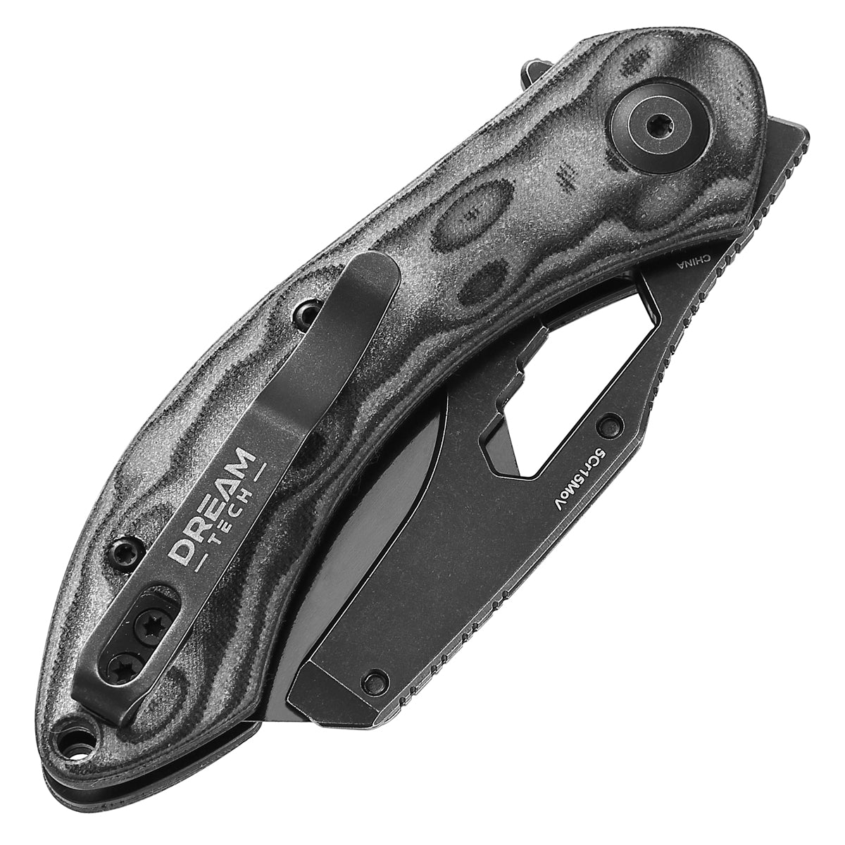 DREAMTECH Knife Folding Knife Gray Micarta Knives SK5 & 5Cr15MoV Knife D4518MG