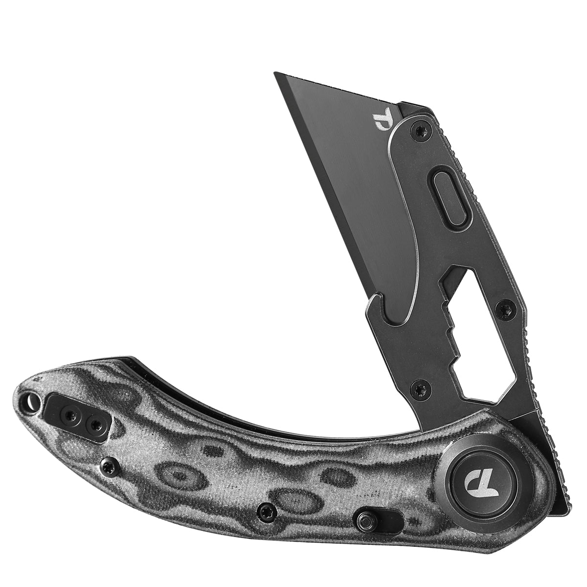 DREAMTECH Knife Folding Knife Gray Micarta Knives SK5 & 5Cr15MoV Knife D4518MG