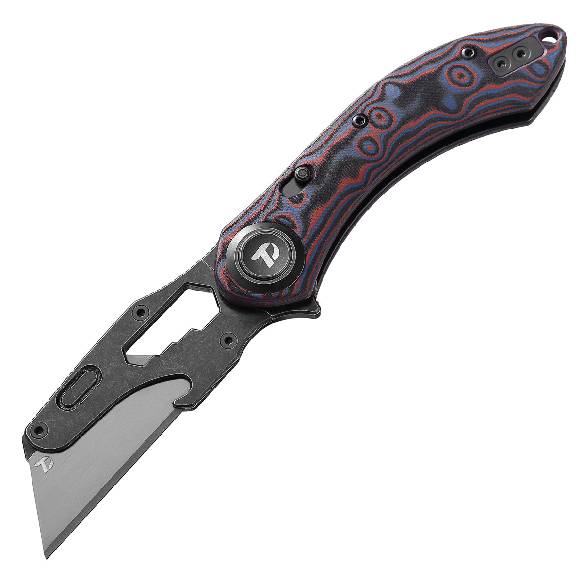 DREAMTECH Knife Folding Knife With Safety Lock Red Micarta Knives SK5 & 5Cr15MoV Knife D4518MR