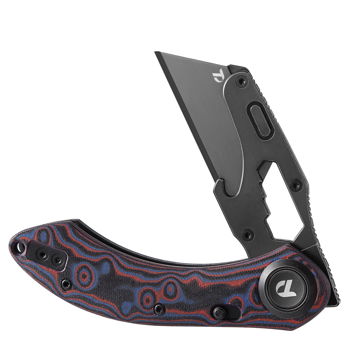 DREAMTECH Knife Folding Knife With Safety Lock Red Micarta Knives SK5 & 5Cr15MoV Knife D4518MR