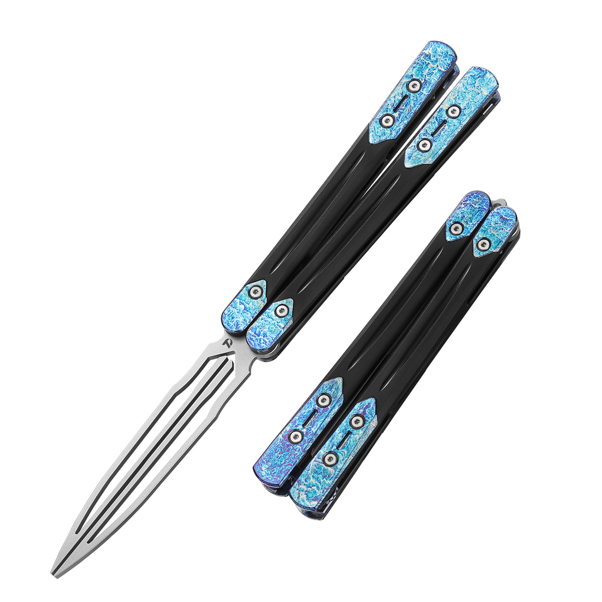 Dreamtech Balisong Practice Butterfly Knife with TC4 Titanium and 7075 Aluminum & Trainers Blew My Mind D4548