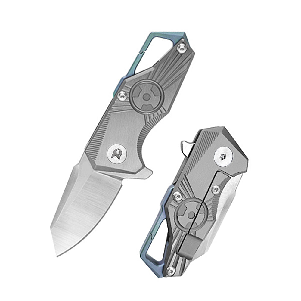 DREAMTECH Outdoor Mini Pocket Knife Titanium Handle S35vn Knife D5313
