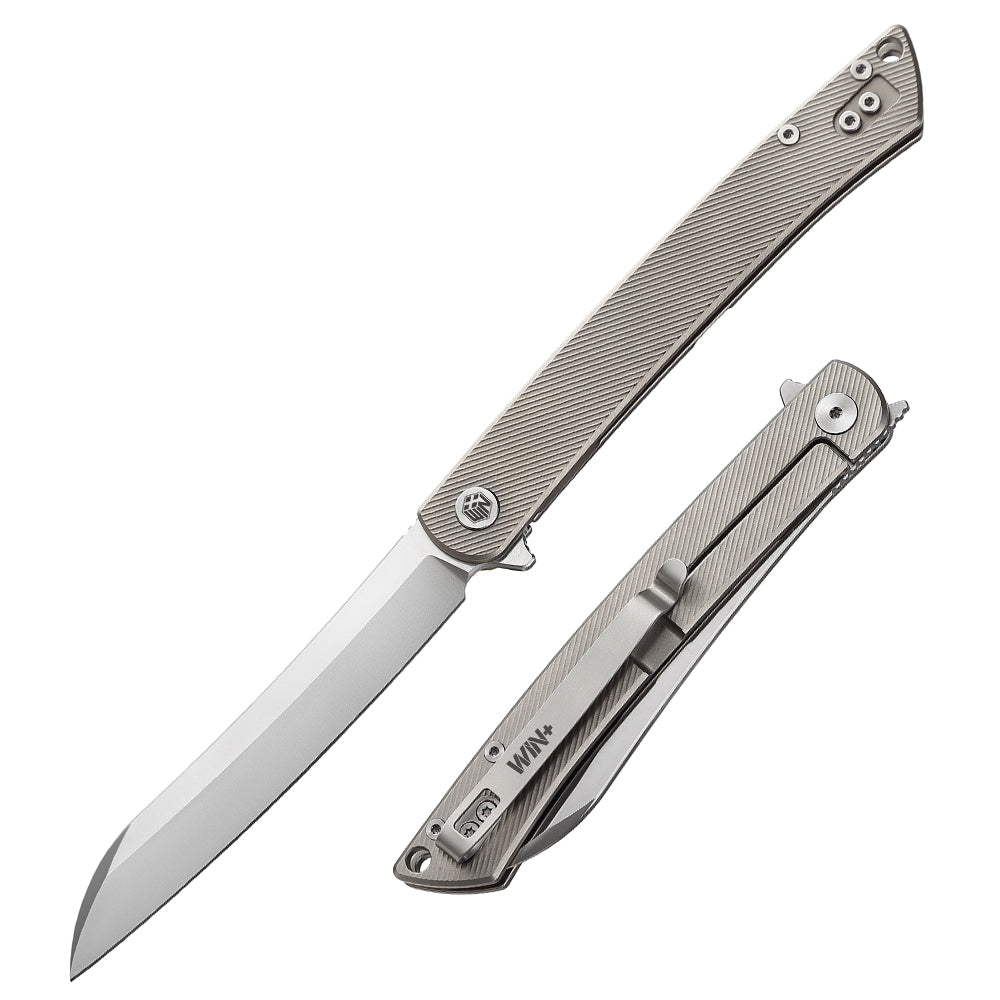 D2 Pocket Knife With Titanium Handle And Liner Lock System D4224L