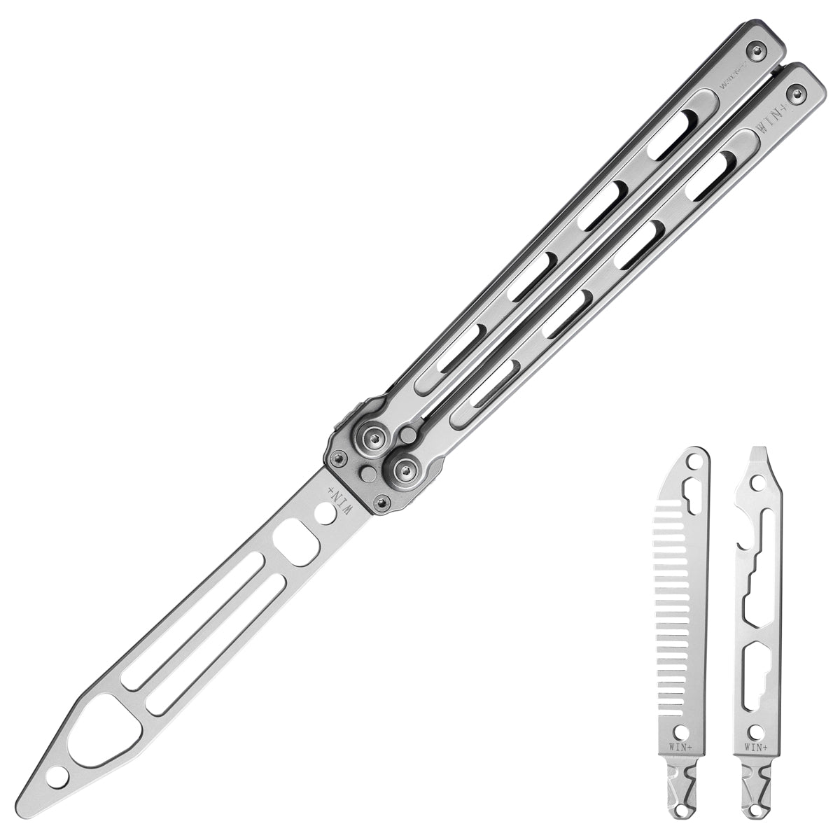DREAMTECH Butterfly Knives & Balisongs & Trainers With Three Replaceable Tools W3026