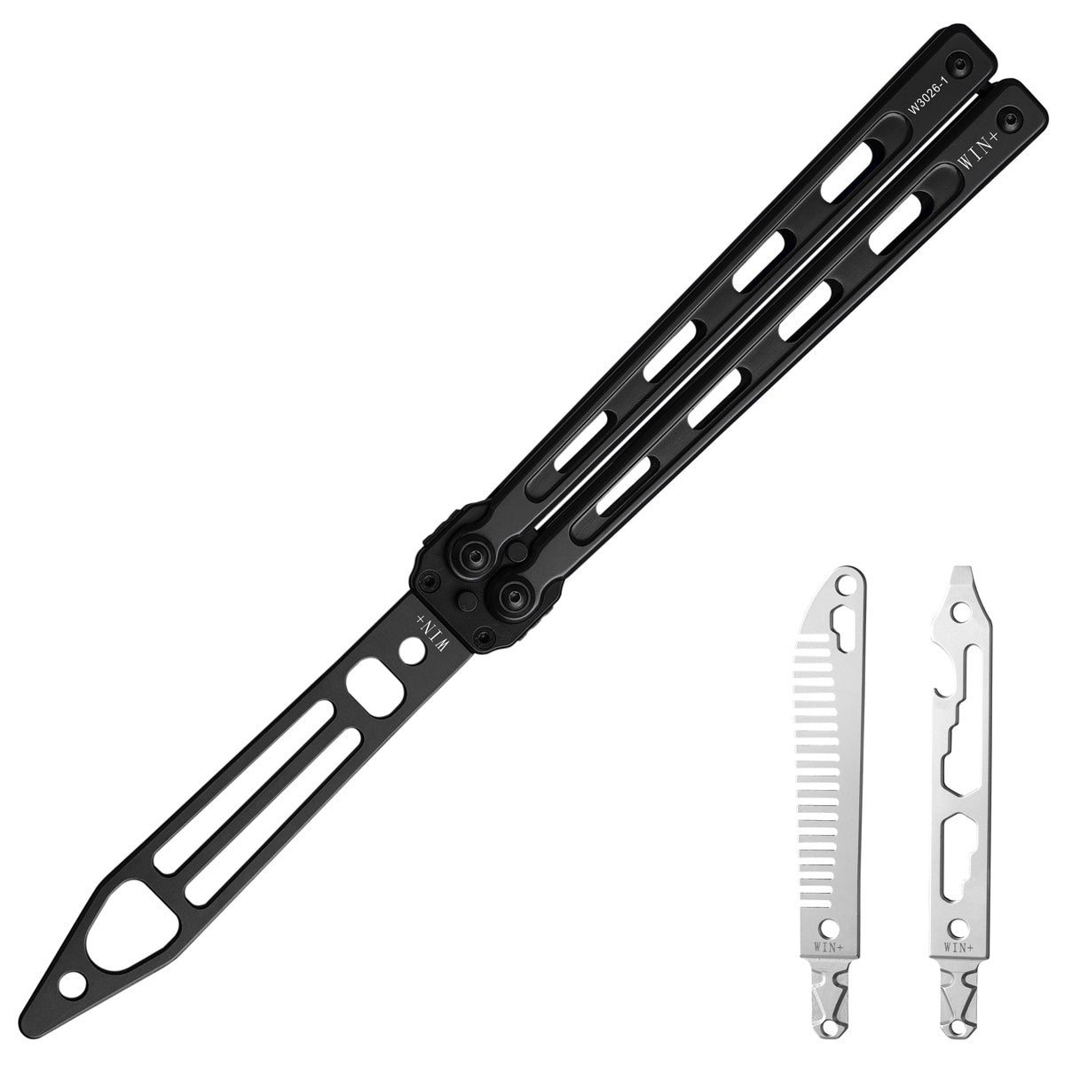 DREAMTECH Butterfly Knives & Balisongs & Trainers With Three Replaceable Tools W3026