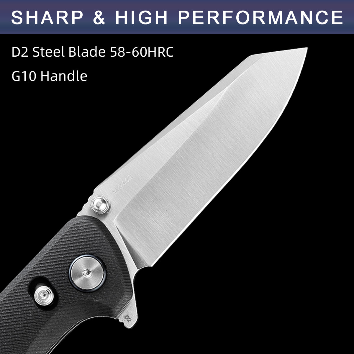 D2 Pocket Knife With G10 Handle And Axis Lock System (Our Patents)