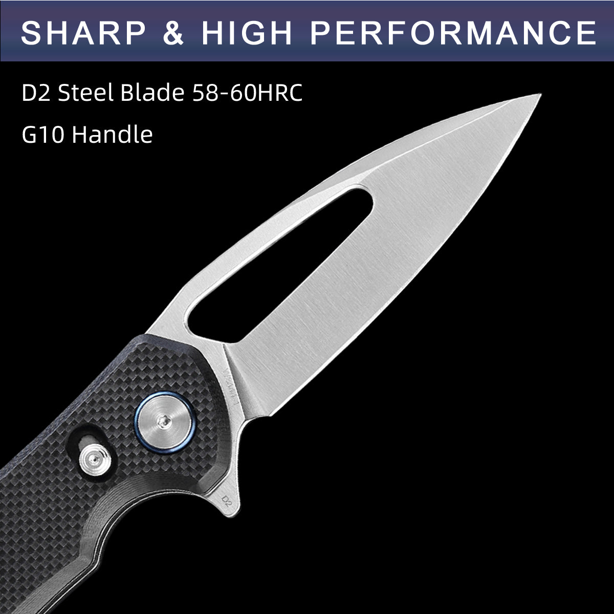 D2 Pocket Knife With G10 Handle And Axis Lock System (Our Patents)
