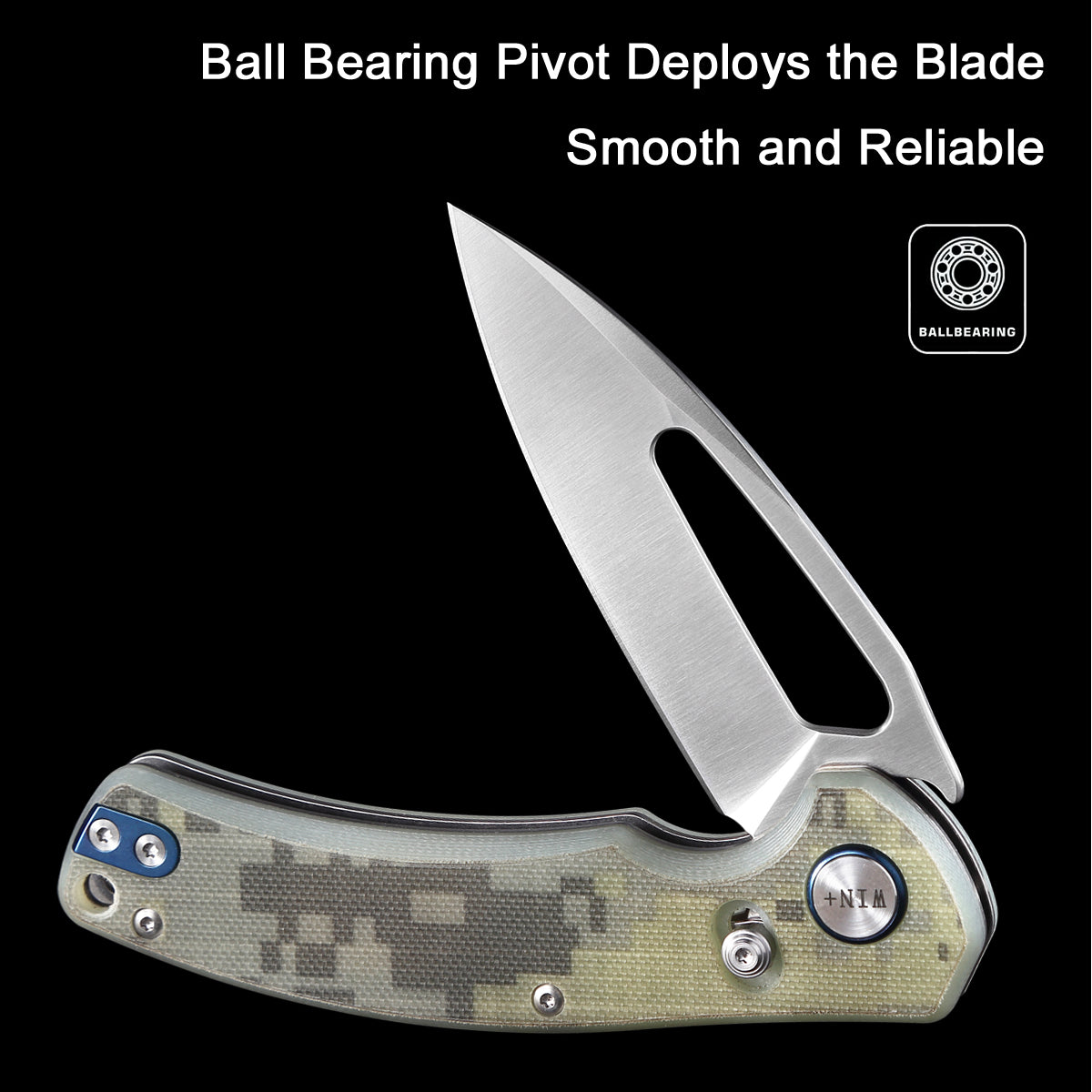 D2 Pocket Knife With Carbon Fiber Handle And Axis Lock System (Our Patents)